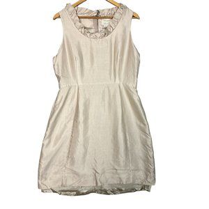 Kate Spade Beige Nude Ruffle Back Zip Sleeveless Dress Womens Size 12